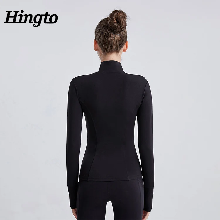 Gym Clothes Fitness Long Sleeve Zip Up Yoga Jacket Women Quality Sports