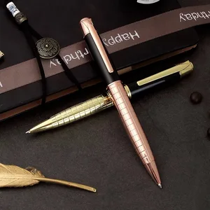 Luxury Premium Ball Pen Personalized Executive Rose Gold Metal Ball Point Pen with Custom Logo