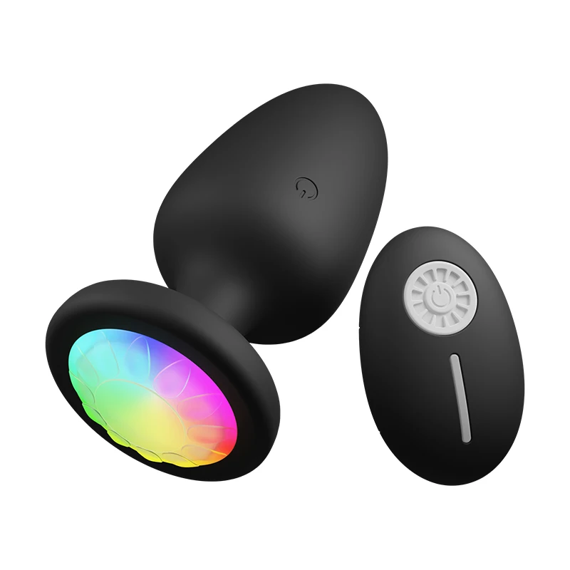Anal Plug Remote Control Anal Vibrator 10 Modes Led Flashing Vibrating Butt Plug 10 Vibrations Anal Sex Toys for Adult