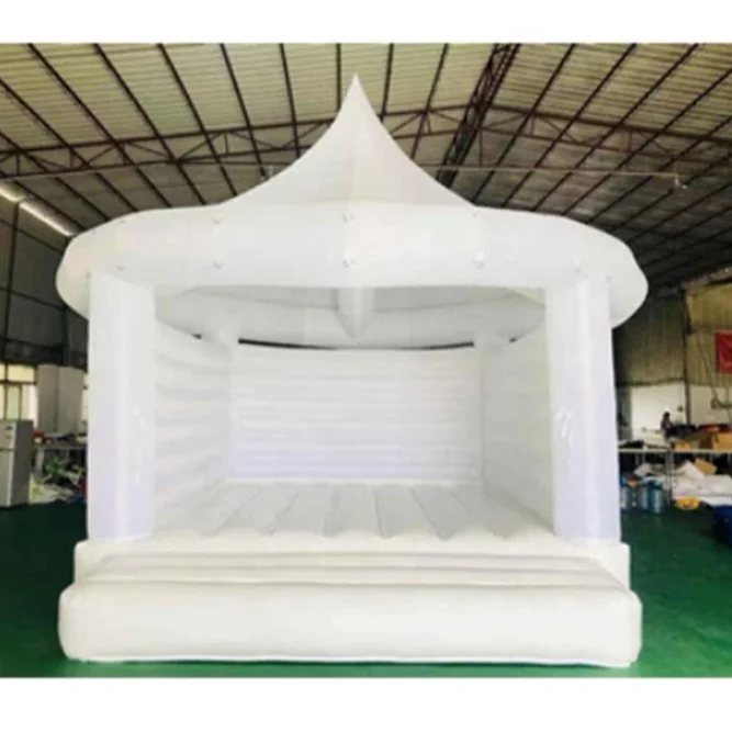 white bouncy castle for wedding/white jumping castle/white bouncy castle