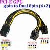 PCIe 8 pin to dual 6+2 pin