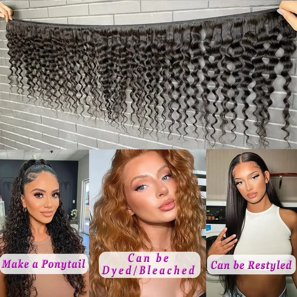 Brazilian Virgin Remy Hair Weave Human Hair Curly Bundles_voghion.com