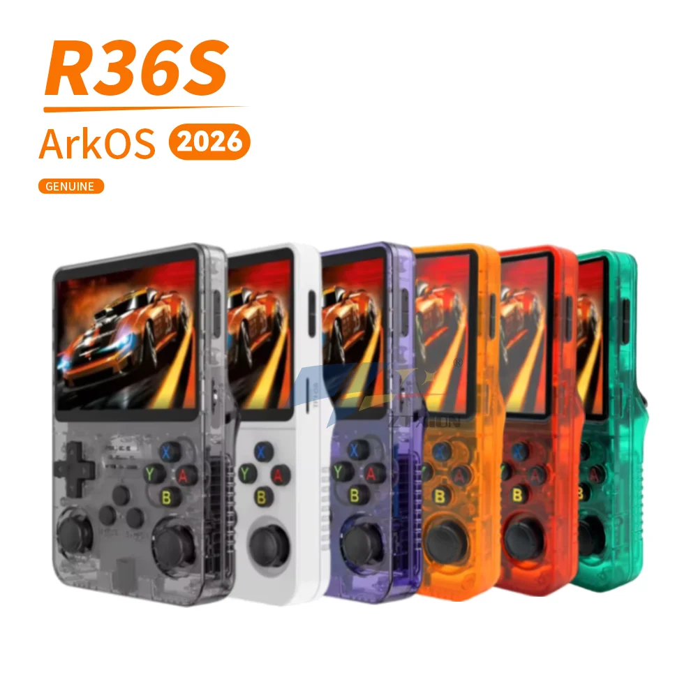 R36S レトロ携帯ゲーム機 Linuxシステム 3.5インチ画面 ポータブル