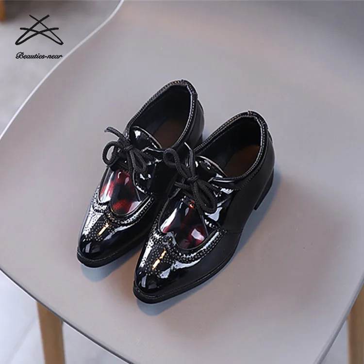 Nouveaux enfants chaussures en cuir artificiel garçon chaussures