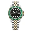 Black/green with gold bracelet
