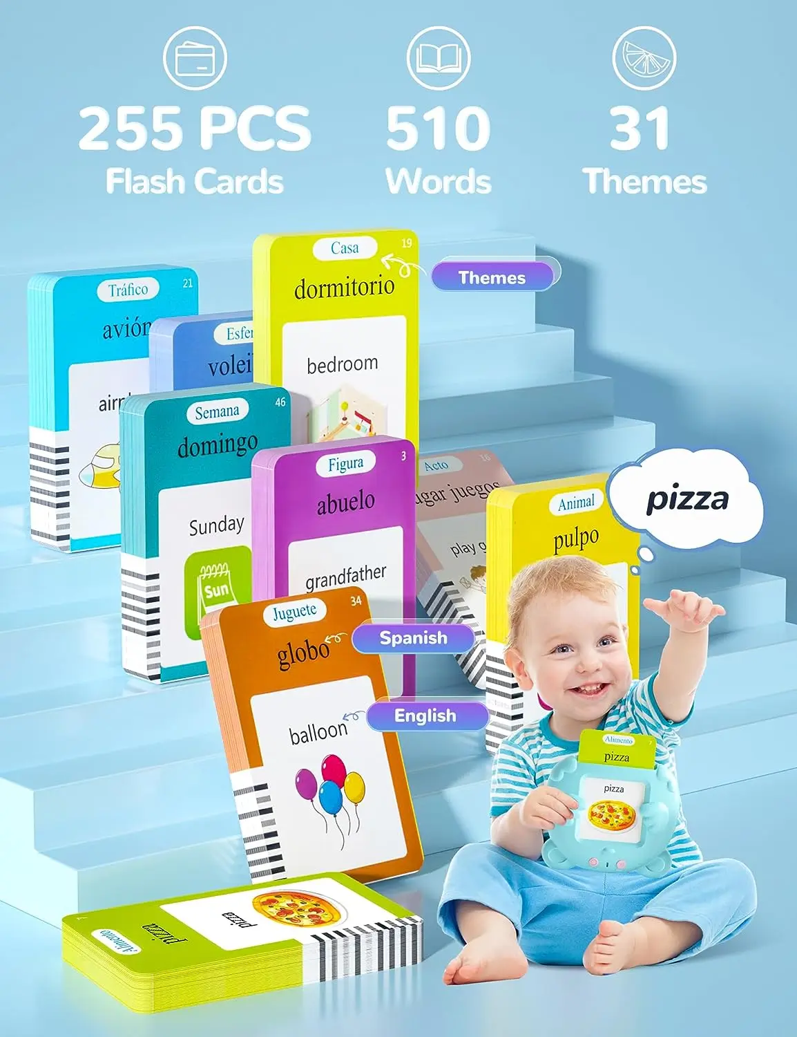 Set di flashcard a colori con simpatici animali Raccolta di nomi e immagini di colori per la scuola materna in età prescolare | Vettore Premium