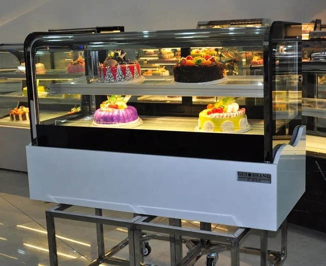 Portable Mini Cake Display Fridge Small Bakery Refrigerator Showcase