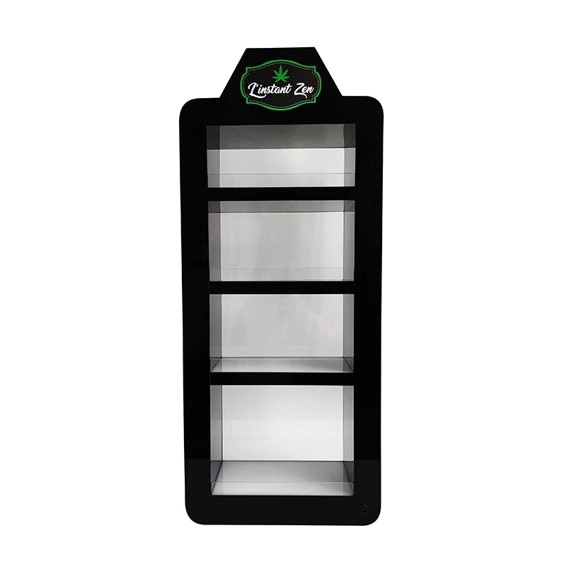 Tinya Customize Cigarette Hookah Pen Display Stand 4 Tiers LED Lighted Tobacco Flavors Liquid Juice Cigarettes Display Racks