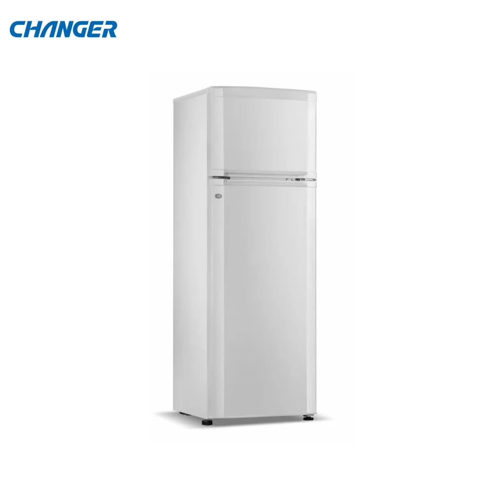 Top Mounted Double Door Refrigerator Static Cooling Fridge With Inox