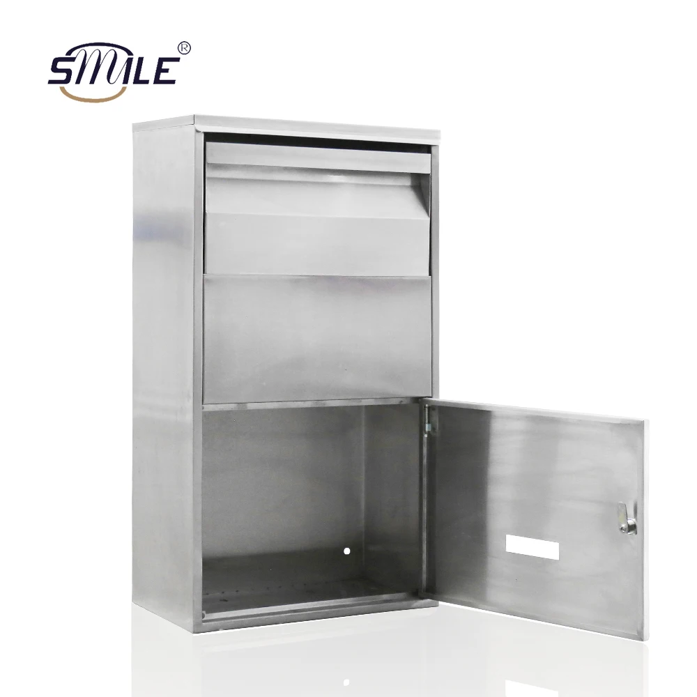 SMILE Large Package Delivery Parcel  Home Mail Drop Box Secure Metal Delivery Box Outdoor Locking Parcel Box