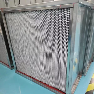 24X24X12 Clean Room Aluminum Separator High Temperature Resistance HEPA Air Filter