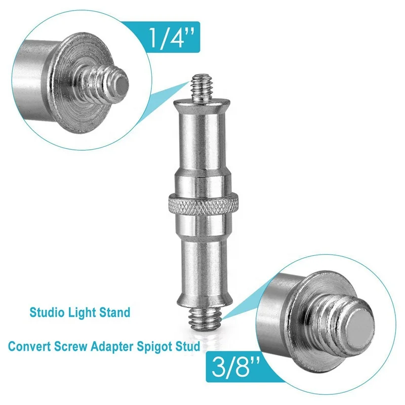 
Стандартный переходник с наружной резьбы 1/4 на наружную резьбу 3/8, винт-адаптер, Шпилька для камеры, кронштейн для вспышки, осветительная стойка 