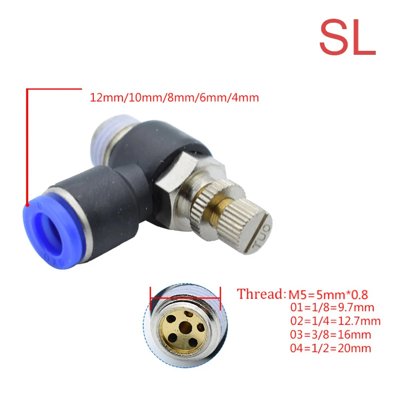 Pneumatic Air Connector Fitting PC/PCF/SL/PB/PX/PL 10mm 12mm