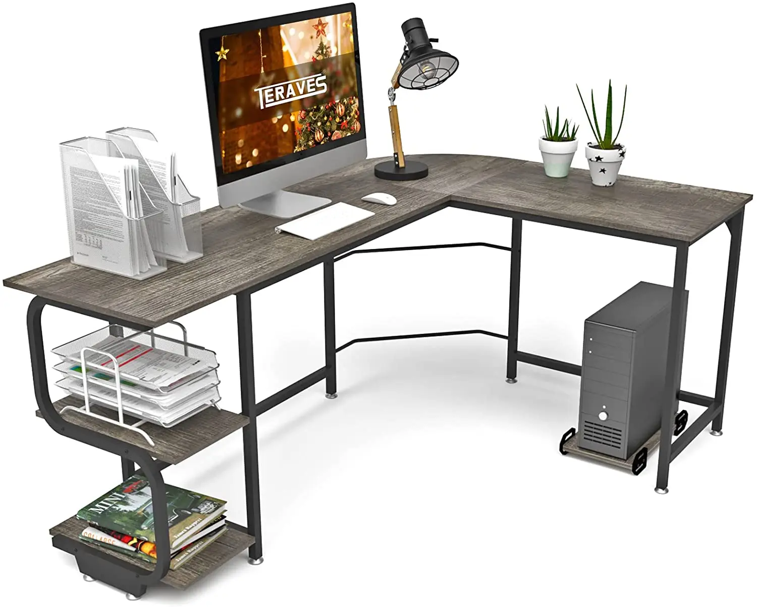 L-Shaped Desk 50.8 Computer Corner Desk, Home Gaming Desk, Office Wri –  TreeLen