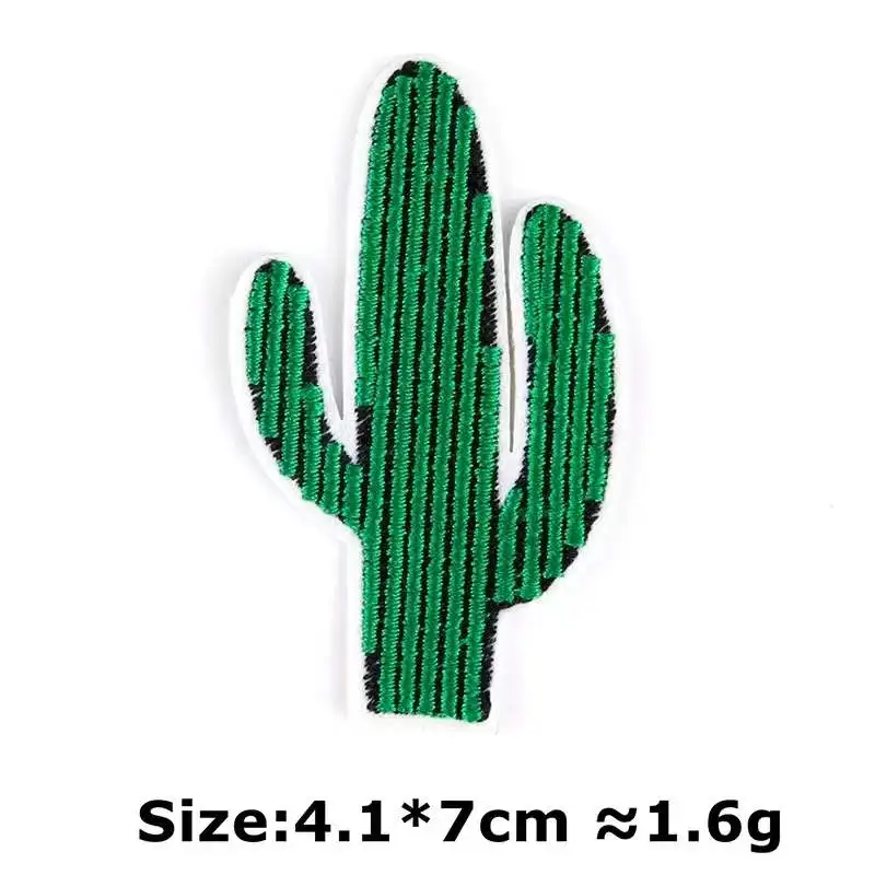 Ready to Ship Wholesale Cartoon Iron on Patches for Clothing Cactus Patches  Custom Embroidery Patches