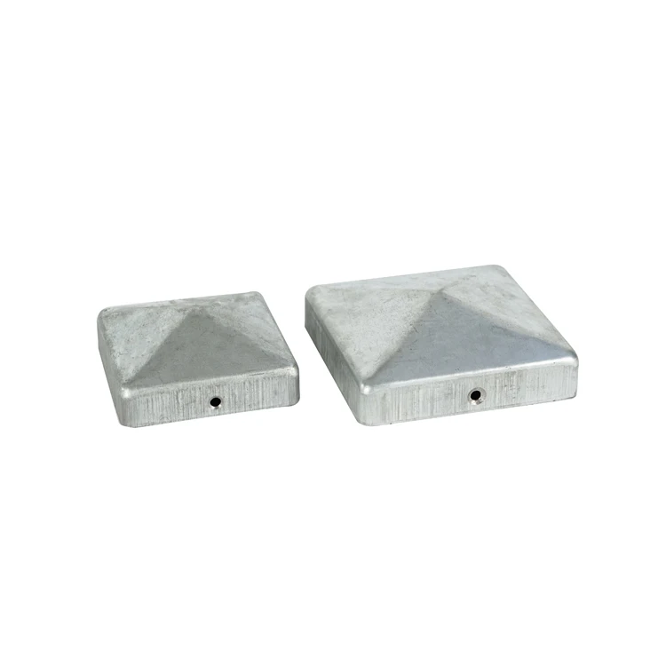 Pyramid Galvanized Metal Fence Post Cap Popular Square Aluminum Post