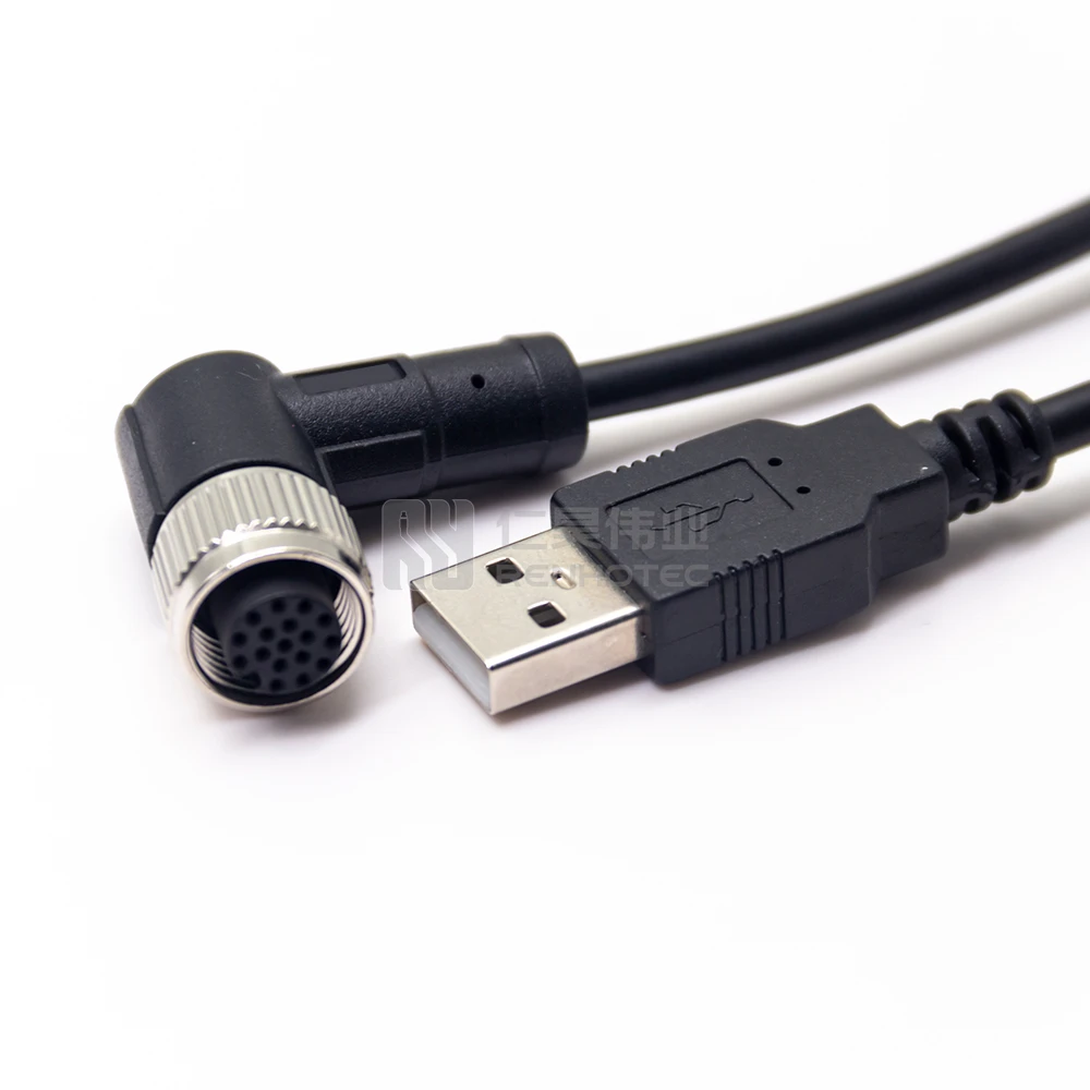 USB a 4 pin testa connettore Cavo di cablaggio AUX 2.0 maschio Spina a femmina 3