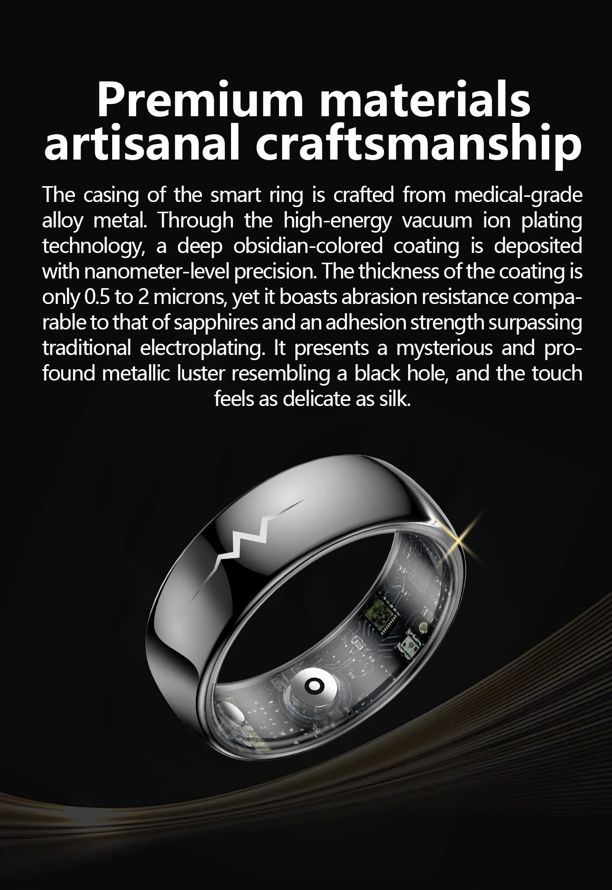 Welcome OEM Order, Factory Whole Selling Sanvnet Q520 2025 Smart Fitness Tracker Ring Alloy Case 5atm Waterproof App Control Heart Rate Sleep Monitor Ink Screen Display - Buy Sleep Monitoring Smart Ring