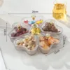 Plateau tournant avec couvercle en cristal de verre rayé