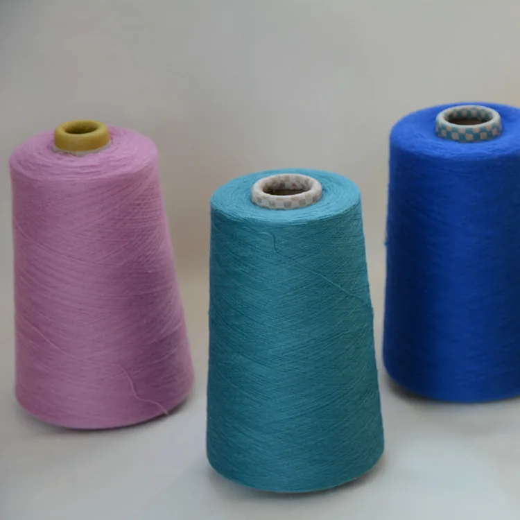Hot Sale 48NM/2 Wool Spun Silk Blended Dyed Yarn