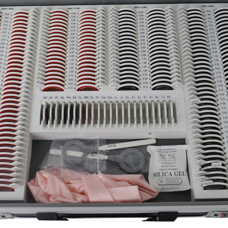 Wholesale Optical Optometry 266 Pieces Eye Test Box SL-266A5 Trial Lens Set Trial Lens Box