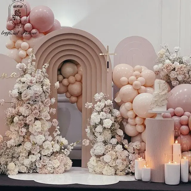 DKB- Wedding Flower Backdrop Event Party Stage Decoration Back Drops Supplies Flower Wall Background Flower Backdrop Stand
