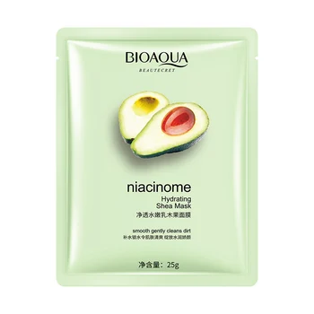BIOAQUA private label wholesale anti aging shea butter sheet natural avocado moisturizing facial mask skin care