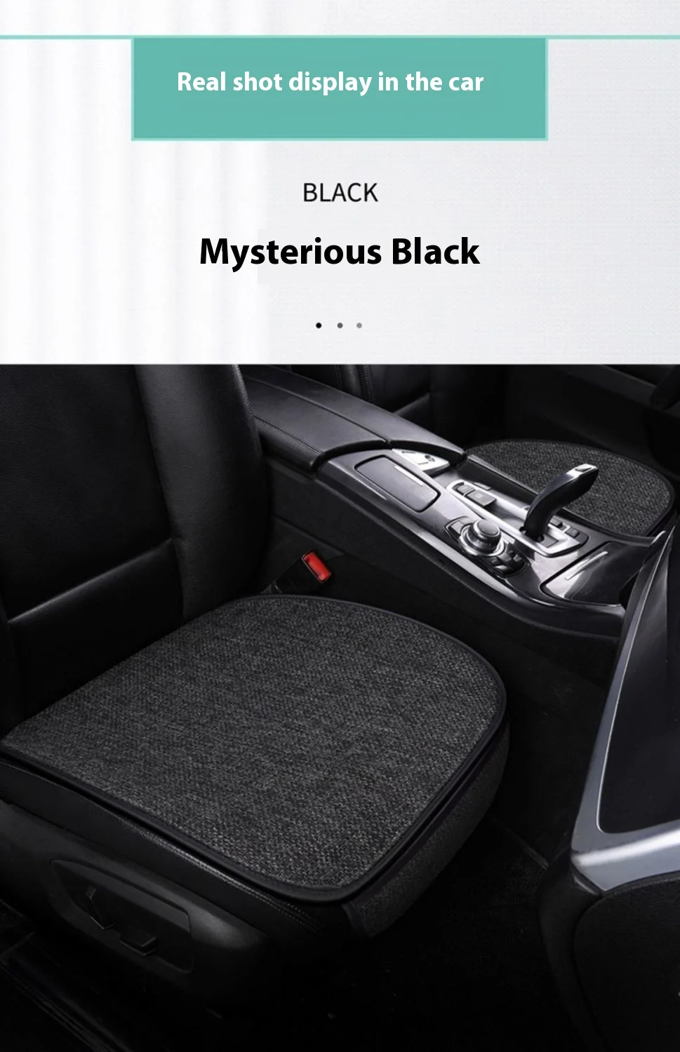Universal Four-Season Car Seat Cushion Set Breathable Cotton Linen Rear Single Seat for Summer Use factory