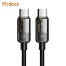 Innovative Transparent 100W USB C To C Cable With E-mark Chip Auto Power Off 1.2M 1.8Meter 5A Super Fast Charge USB C Cord