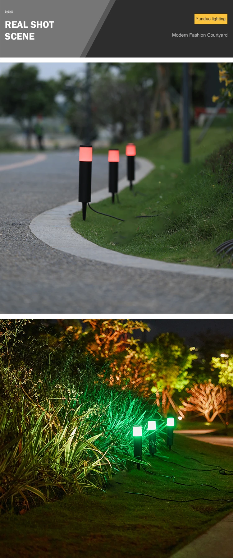 product high quality ip65 outdoor waterproof rgb 24v 12w 4 in 1 landscape garden led spike light-45