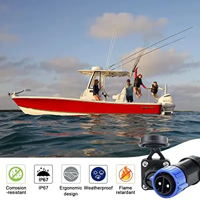 Jnicon M25 двухконтактный разъем 50 А водонепроницаемый для