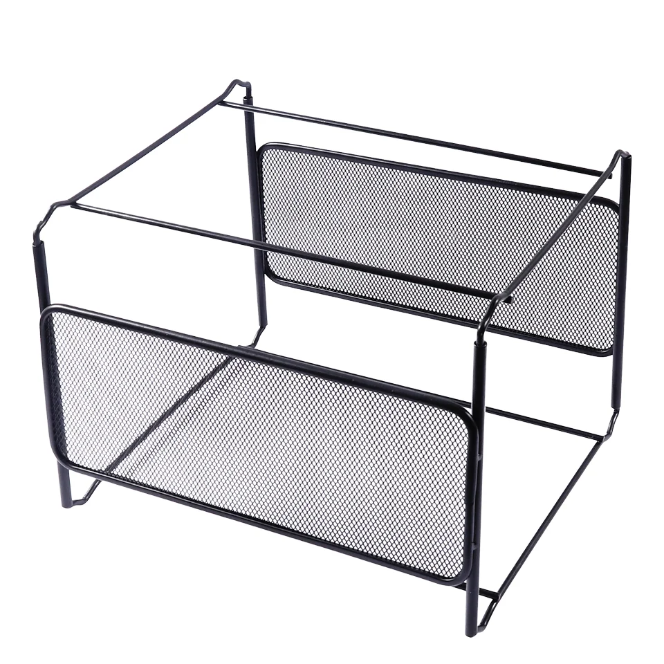 Многофункциональный лидер продаж проволочный легкий металлический органайзер стеллаж корзина для хранения подвесной папок