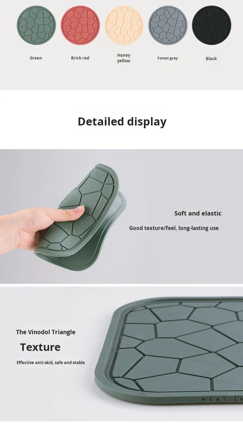 Modern Food-grade Silicone Multi-functional Round Table Mat Heat Resistant High-Temperature Resistant Anti-Slip Pot Mat factory