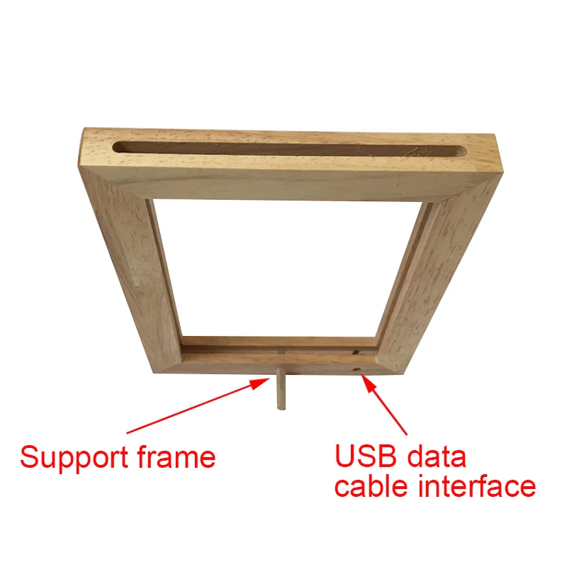 Wooden Vintage Photo Led Frame For Photo Wooden 3d Acrylic Photo Frame