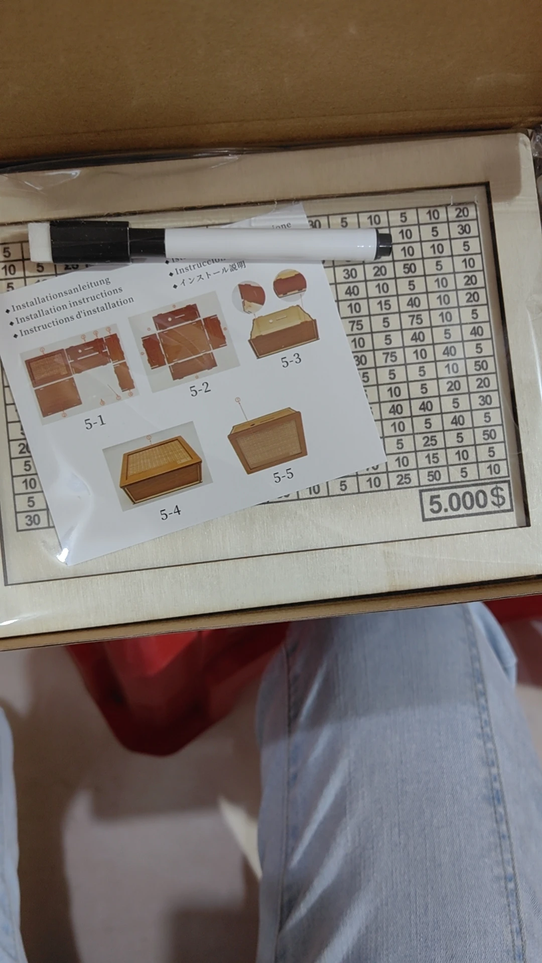 Wooden Money Box with Target Checking for Money Saving Usage Money Box