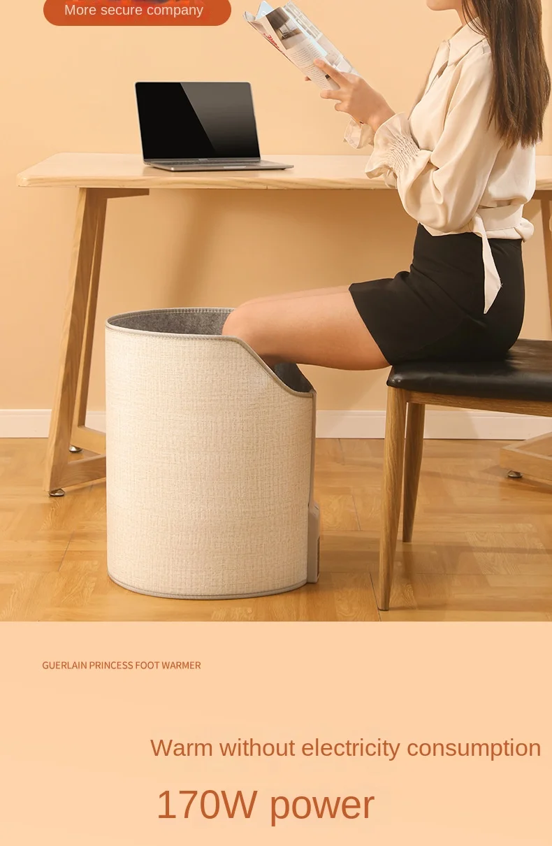 Collapsible Round Leg Heater Rechargeable Electric Foot Warmer With