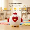 Pelota saltarina recargable con forma de gallo y cable USB