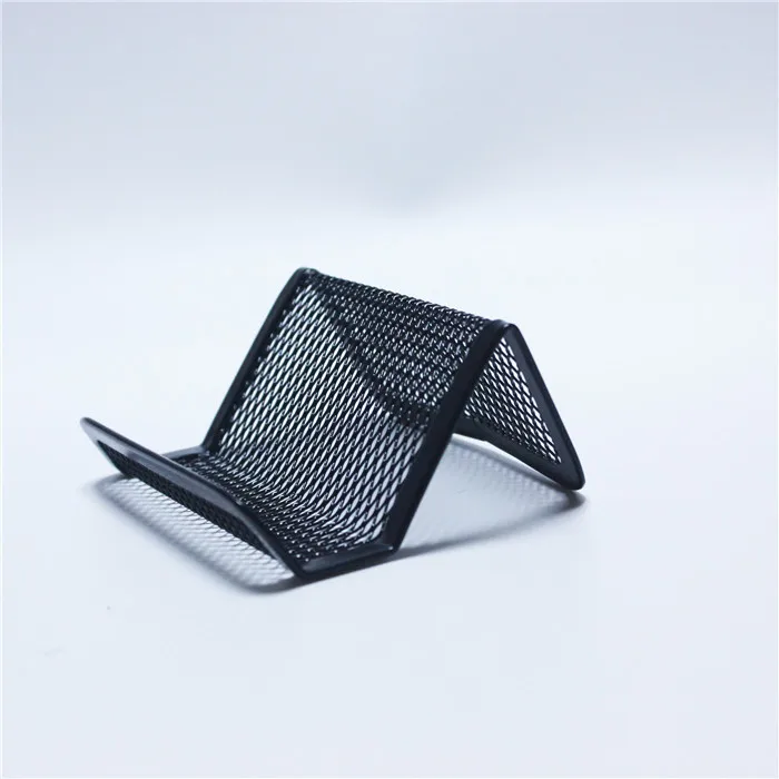 Metal Mesh Business Card Holder Display Stand Desktop Business Card Rack Holders