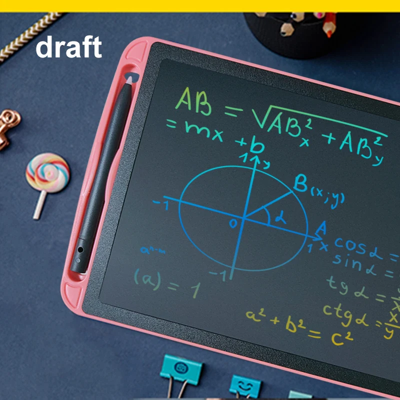 10-Inch Electronic LCD Writing Tablet Drawing Board Erasable Memo Pads for School and Office Use