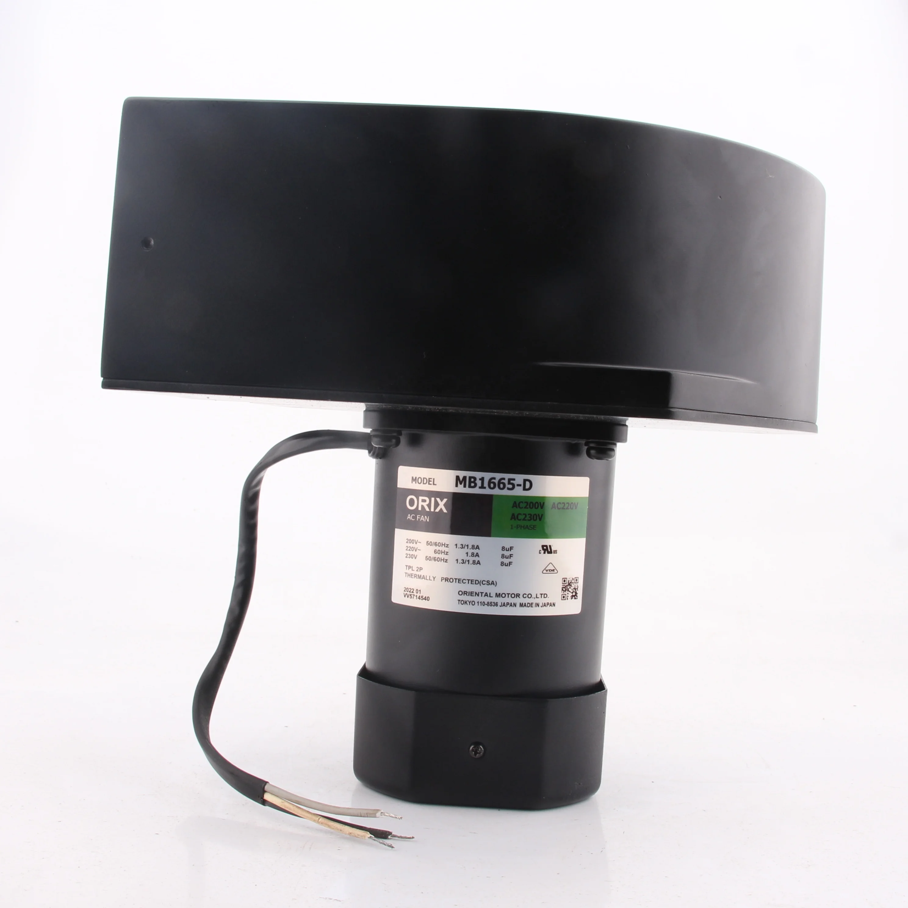 ORIX AC200V/220V/230V 1.31/1.8A High-Power Centrifugal Blower Fan