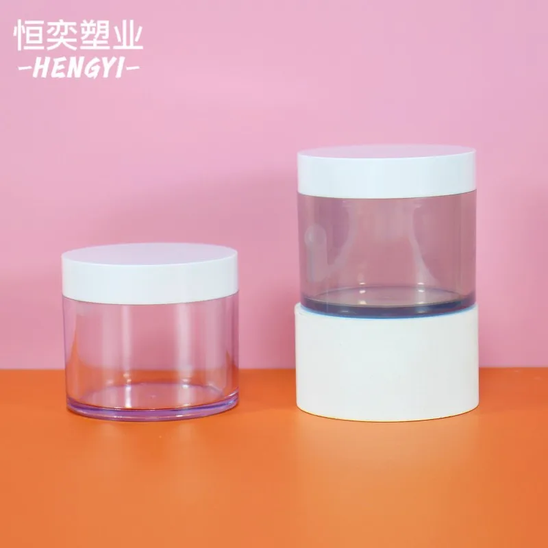 Ps Cream Jar 120ml 220ml Custom Refillable Luxury Plastic Cosmetic Jar for Cream Scrub With Cap