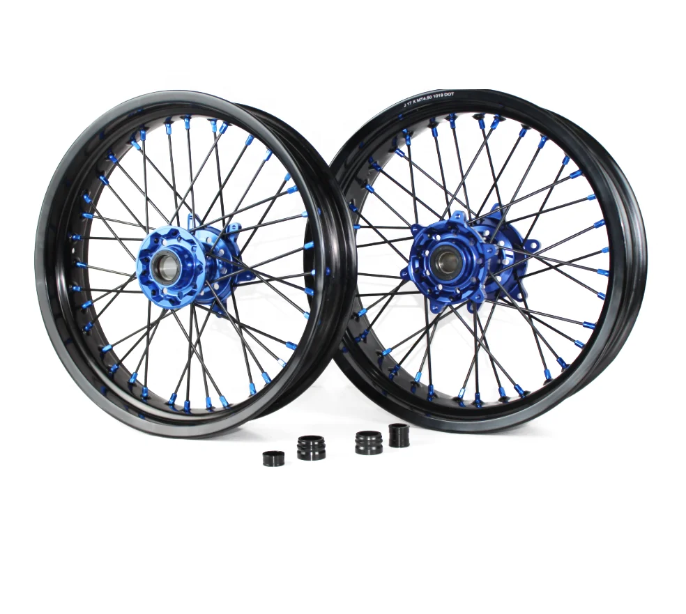 Anodized Motorcycle Supermoto Wheels Set Aluminum Alloy For Ktm Exc 350