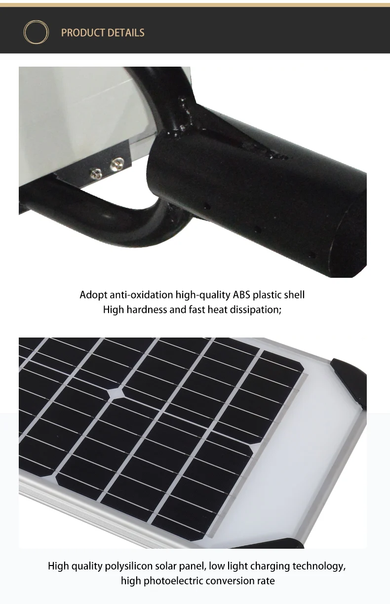 LED Light Source All-In-One Solar Lamp with 25.6V 32Ah Battery Capacity