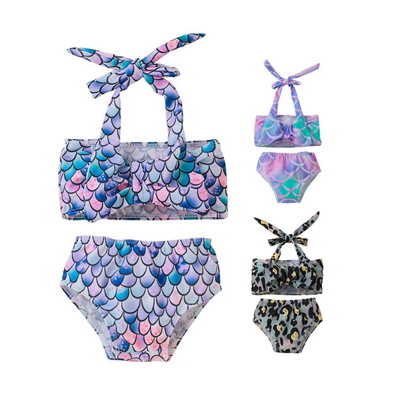 Китайские милые купальники для маленьких детей, бикини, купальник для маленьких девочек