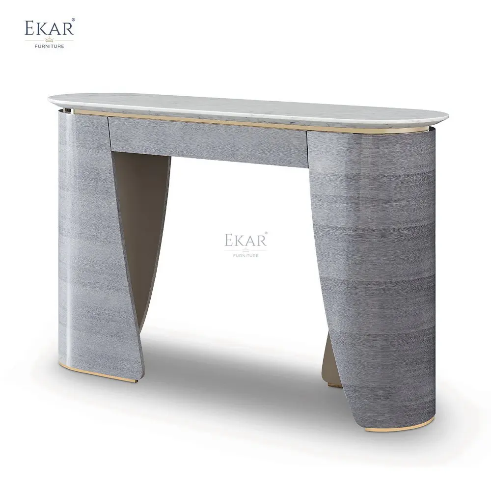 product ekar furniture luxury furniture console table modern marble top storage console table-64