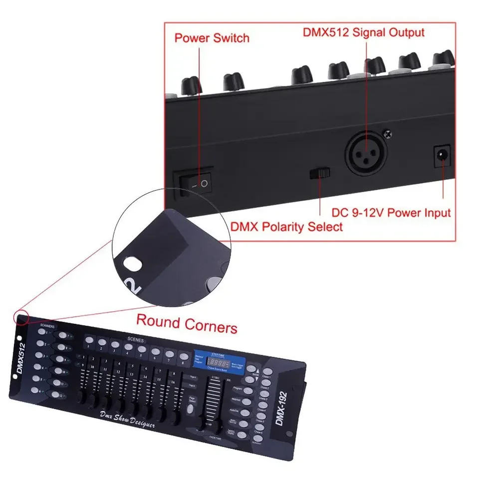 New Stage Effect Mini Dmx 192 Controller Stage Lighting Console for Bar Disco