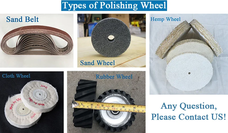 Custom Handle Working Grinding Polishing Machine Metal Parts Sand Belt Cloth Cotton Wheels Bench Buffing Machine