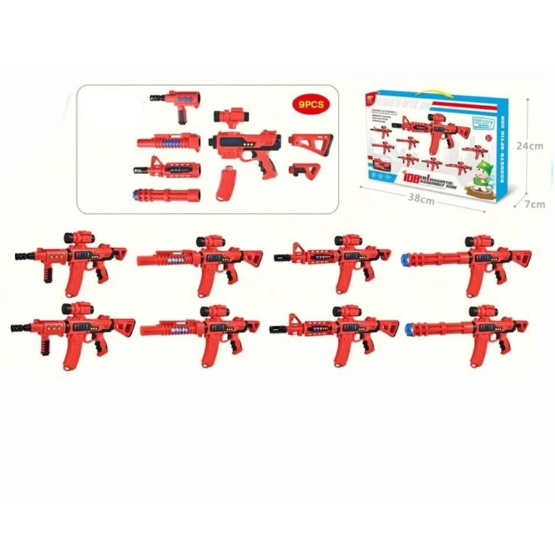 Diy Magnetic Assembled Gun With Projection Sounds And Flash Electric ...