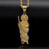 Ciondolo singolo in oro senza catena Zircone bianco