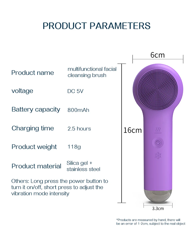 2021 New Arrival Super 3 in 1 Electric Facial Cleaning Brush Device Sonic Wireless Face Cleansing Brush for Home Use